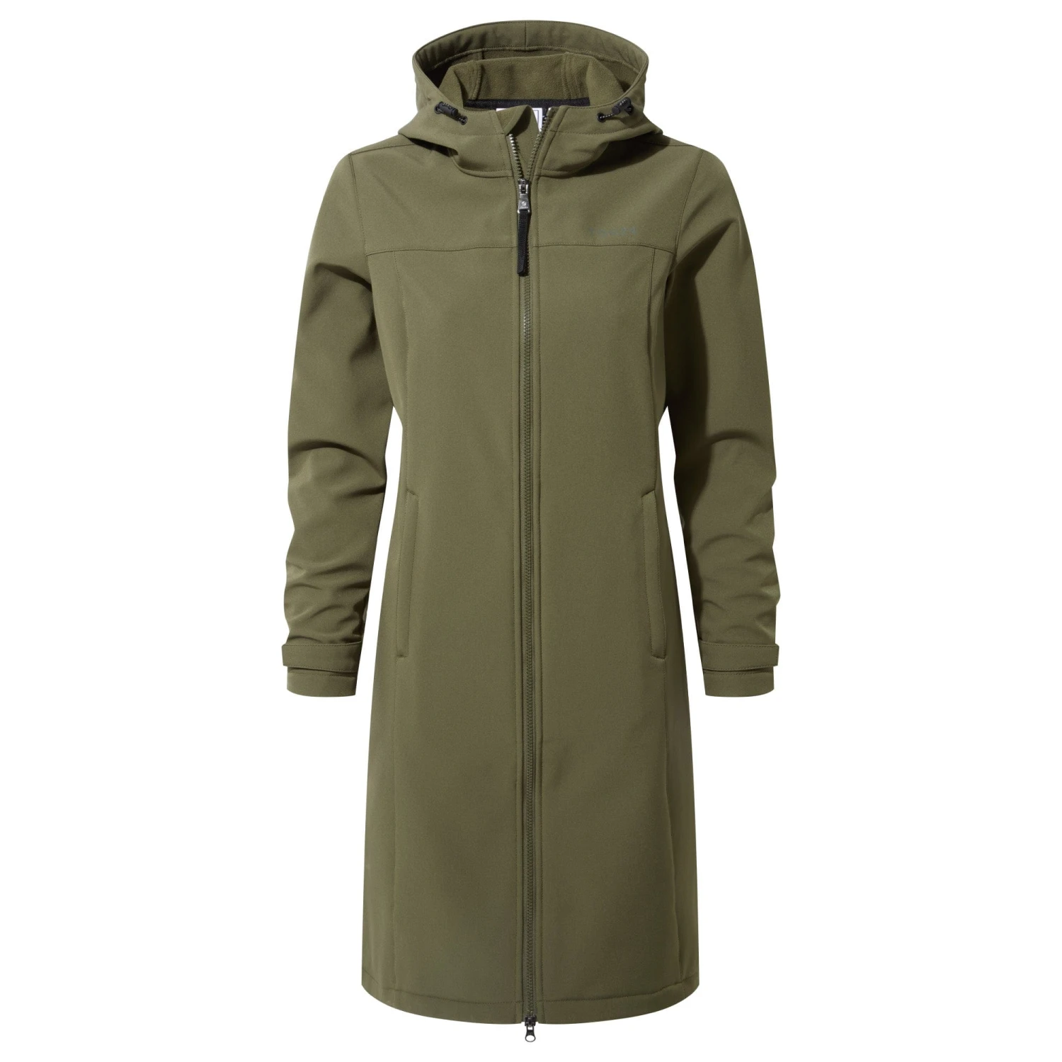 Marina Womens Extra Long Softshell Jacket - Khaki 12 Marina Womens Extra Long Softshell Jacket - Khaki - Image 10