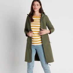 Marina Womens Extra Long Softshell Jacket - Khaki 16 Marina Womens Extra Long Softshell Jacket - Khaki -Fashion General Store 61856 MARIN301 1