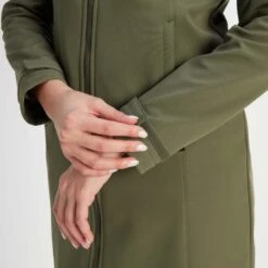 Marina Womens Extra Long Softshell Jacket - Khaki 20 Marina Womens Extra Long Softshell Jacket - Khaki -Fashion General Store 61856 MARIN301 6