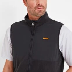 Marray Mens Fleece Gilet - Black/Washed Black -Fashion General Store 61856 MARR002 5