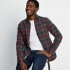 Maver Mens Flannel Check Long Sleeve Shirt - Grey Marl/Port Check 2 Maver Mens Flannel Check Long Sleeve Shirt - Grey Marl/Port Check -Fashion General Store 61856 MAVER001 6
