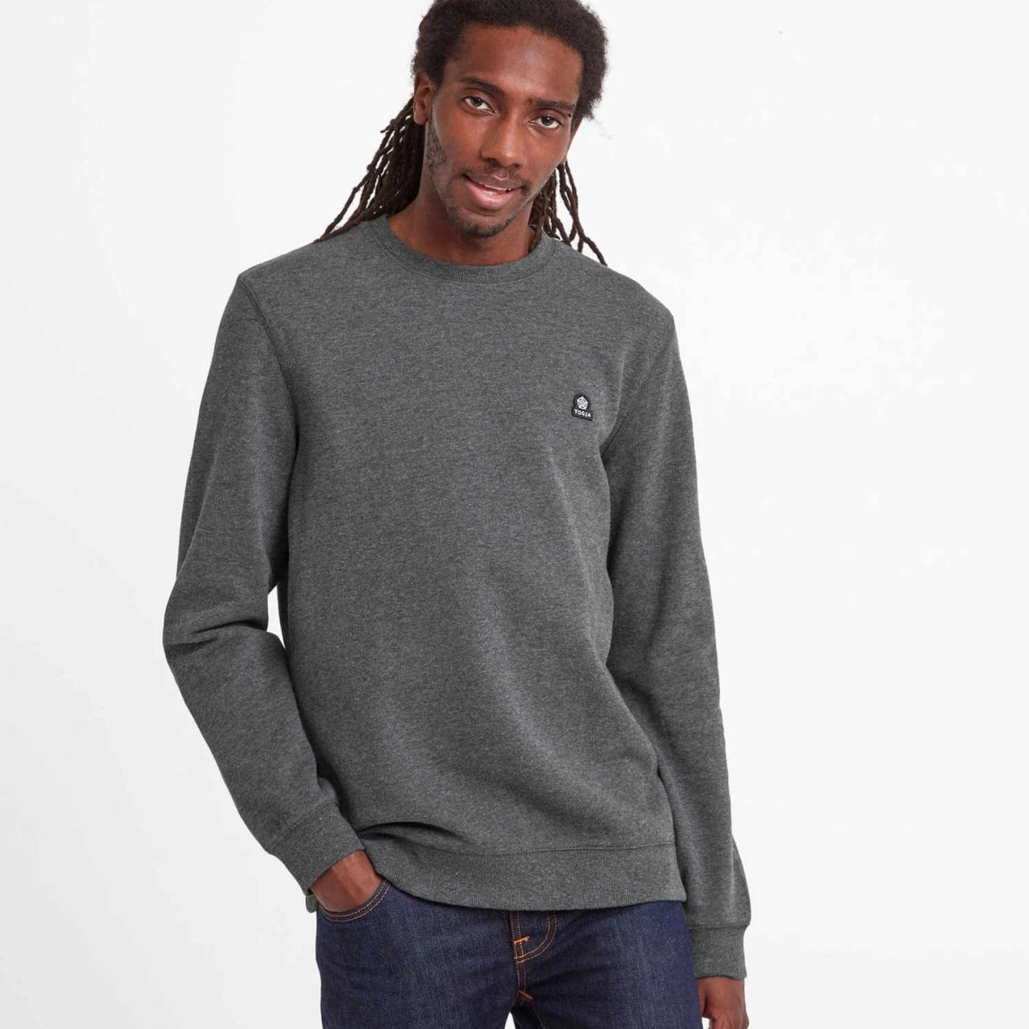 Mellor Mens Sweat - Dark Grey Marl 3 Mellor Mens Sweat - Dark Grey Marl