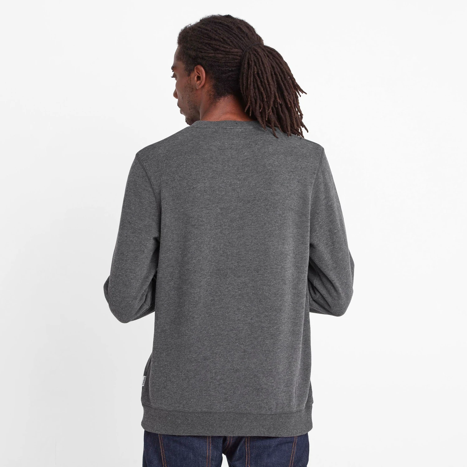 Mellor Mens Sweat - Dark Grey Marl 5 Mellor Mens Sweat - Dark Grey Marl - Image 3