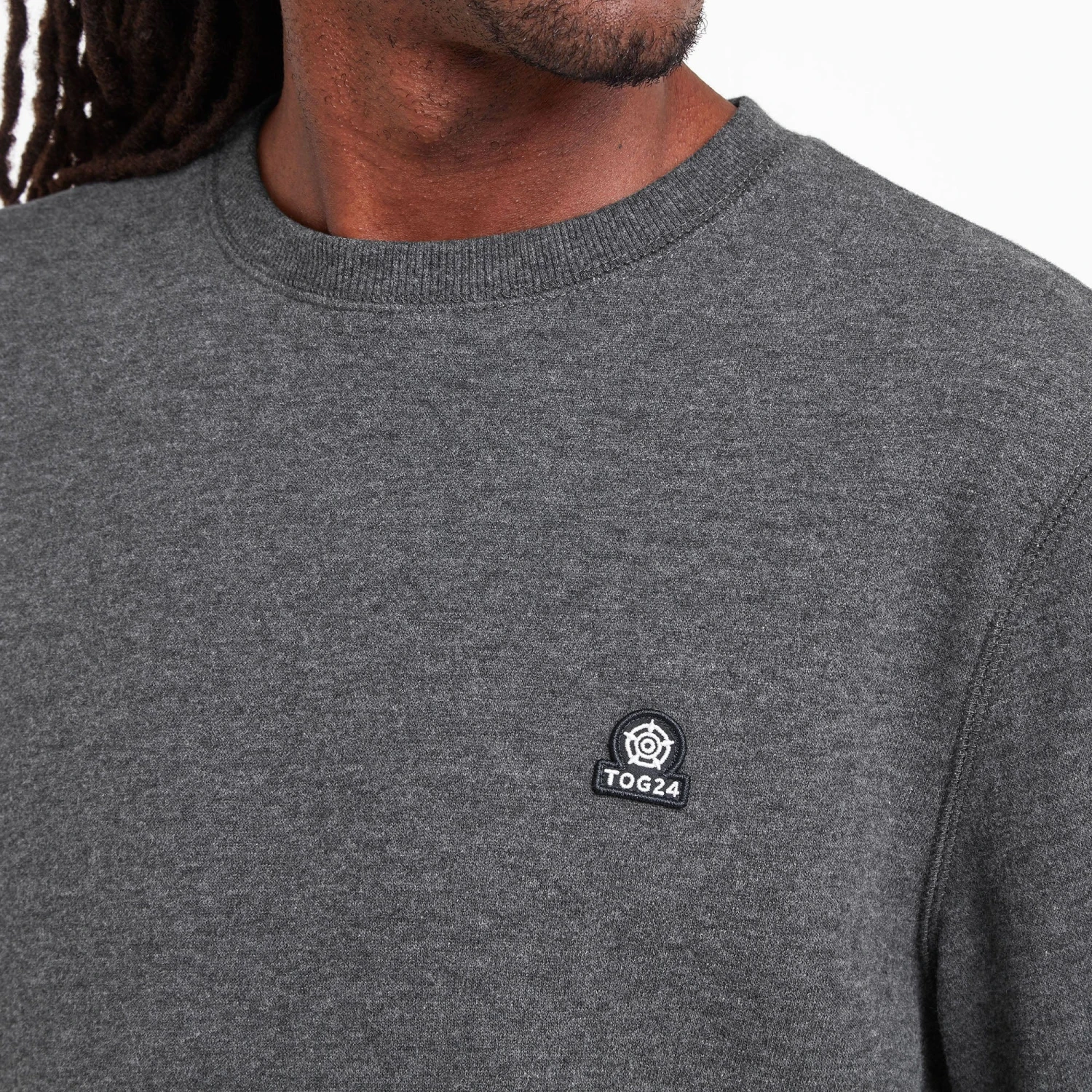 Mellor Mens Sweat - Dark Grey Marl 7 Mellor Mens Sweat - Dark Grey Marl - Image 5