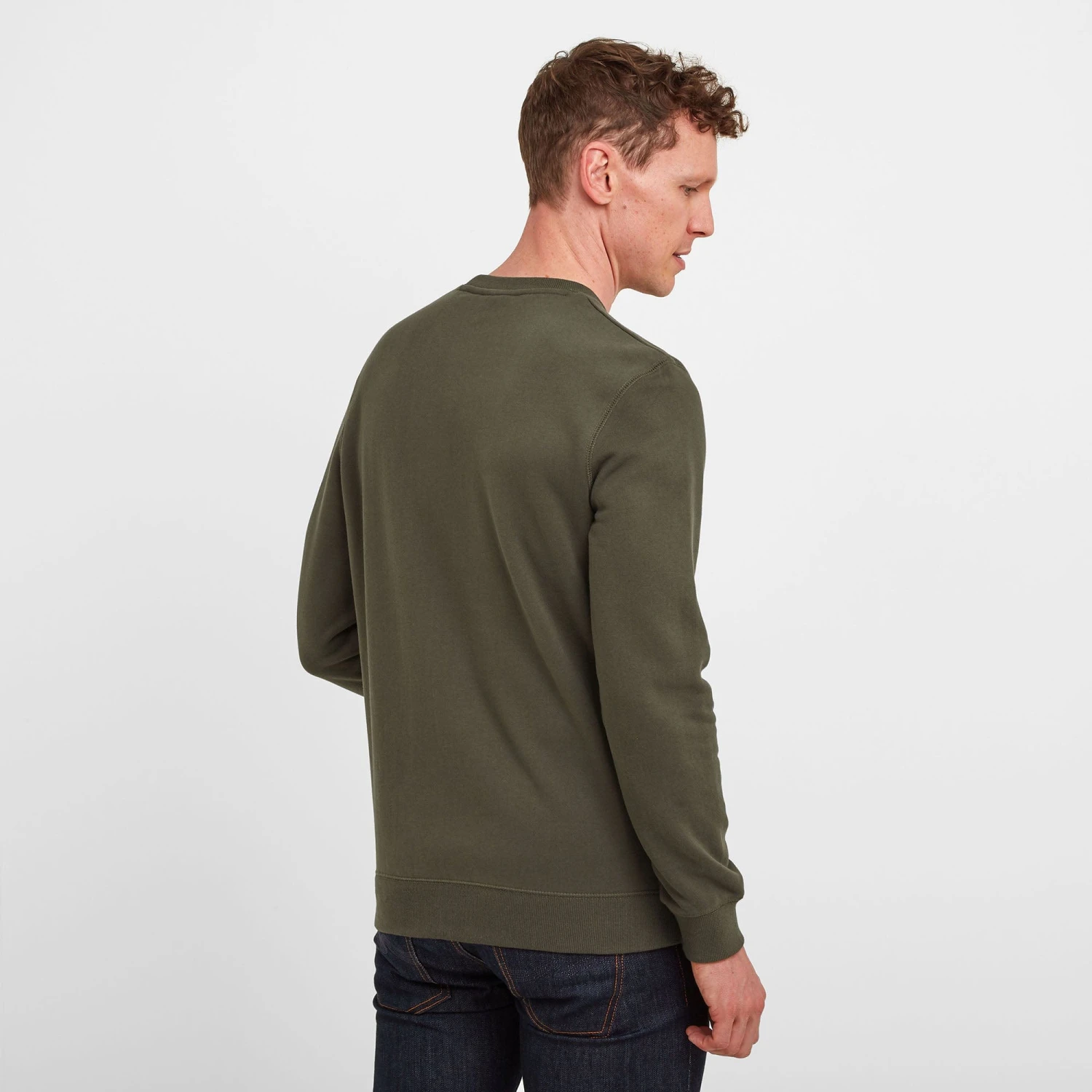 Mellor Mens Sweat - Dark Khaki 4 Mellor Mens Sweat - Dark Khaki - Image 2
