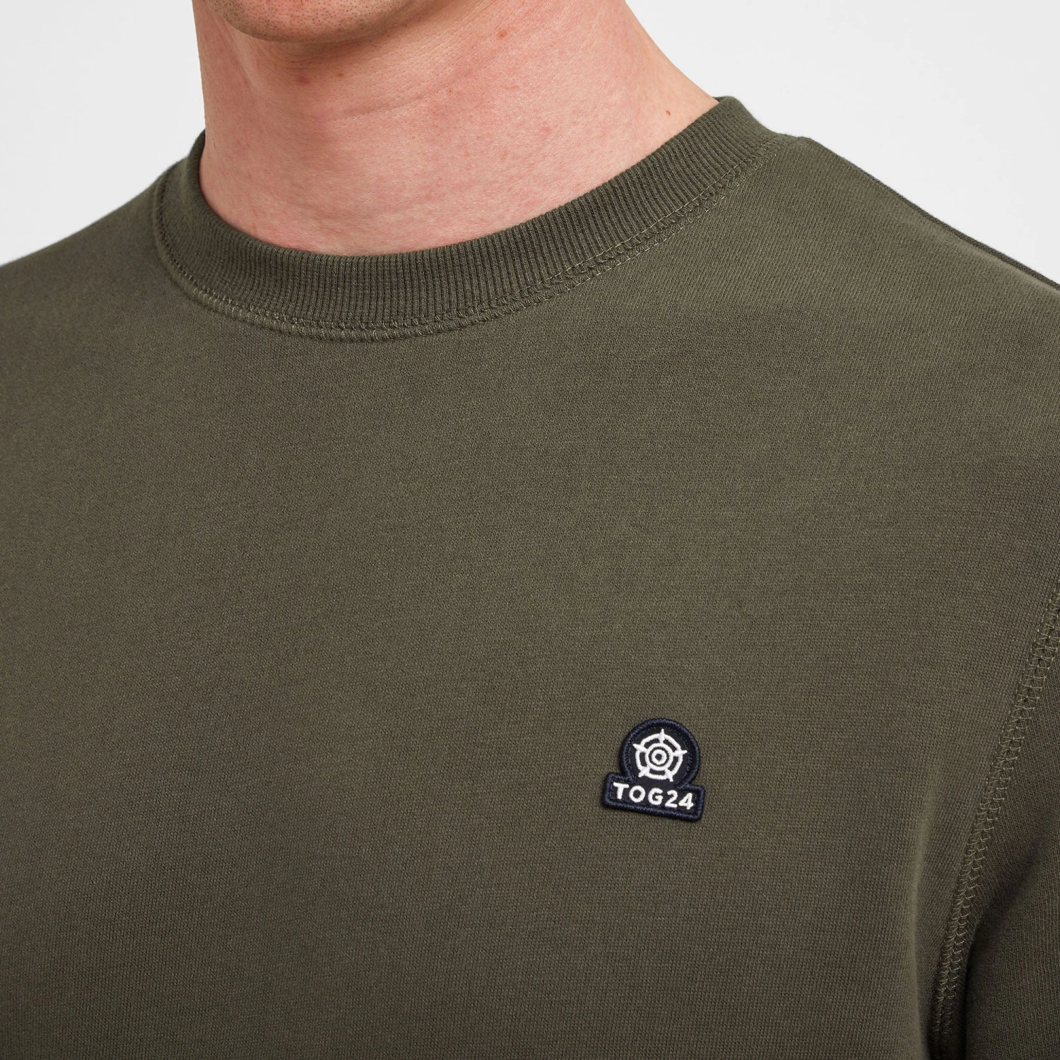 Mellor Mens Sweat - Dark Khaki 7 Mellor Mens Sweat - Dark Khaki - Image 5