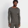 Meru Mens Cashmere Touch Base Layer Crew Neck - Dark Grey Marl 1 Meru Mens Cashmere Touch Base Layer Crew Neck - Dark Grey Marl -Fashion General Store 61856 MERU010 2