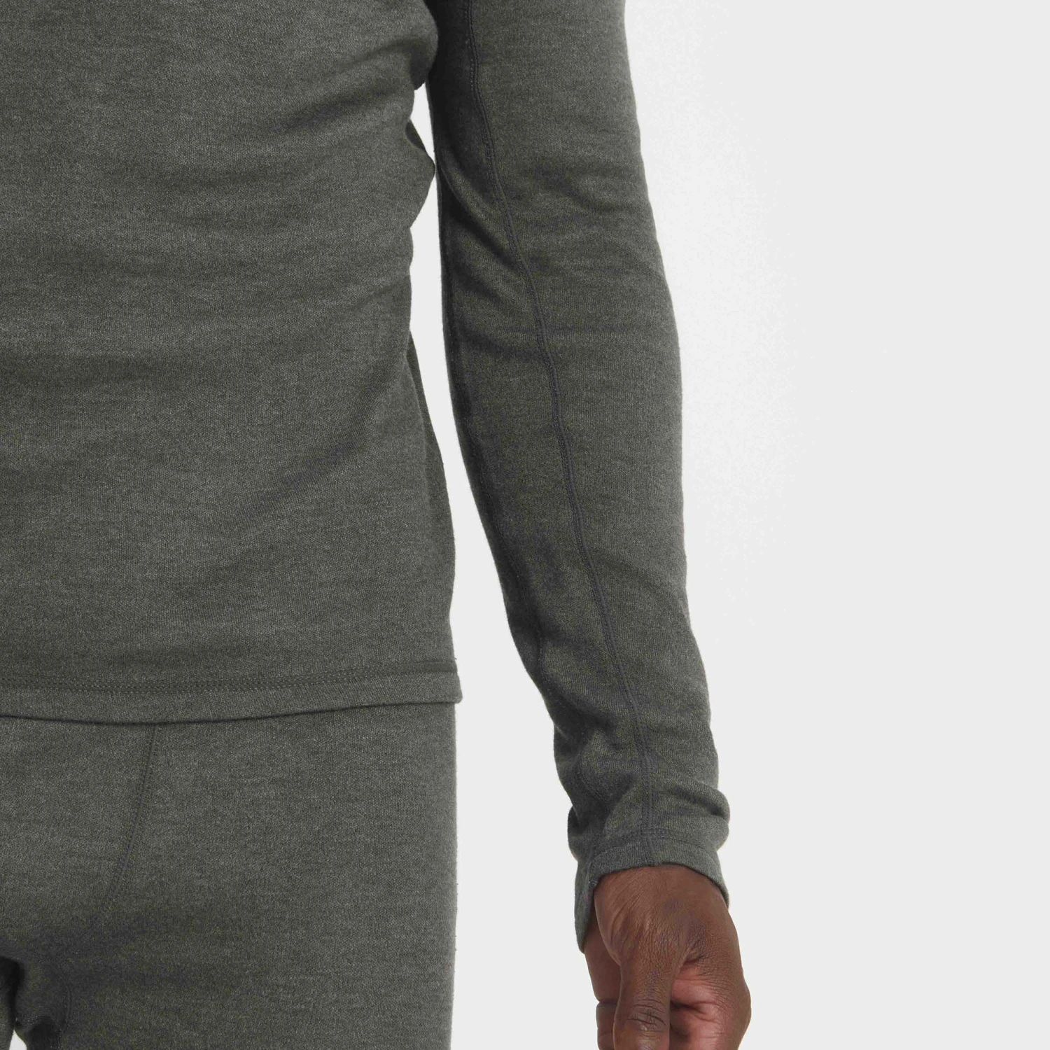 Meru Mens Cashmere Touch Base Layer Crew Neck - Dark Grey Marl 7 Meru Mens Cashmere Touch Base Layer Crew Neck - Dark Grey Marl - Image 5