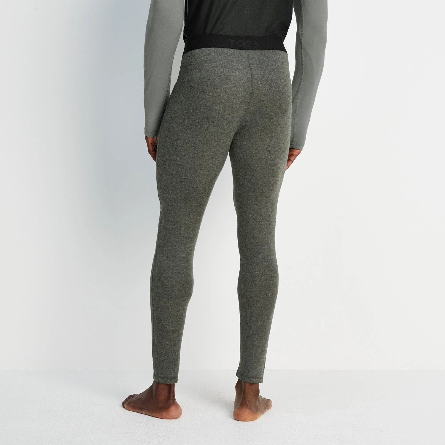 Meru Mens Cashmere Touch Base Layer Leggings - Dark Grey Marl 6 Meru Mens Cashmere Touch Base Layer Leggings - Dark Grey Marl - Image 4