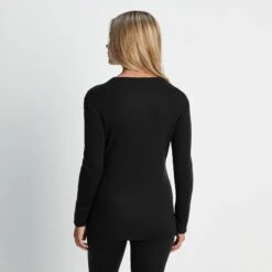 Meru Womens Cashmere Touch Base Layer Set - Black -Fashion General Store 61856 MERU300 3