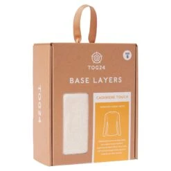 Meru Womens Cashmere Touch Base Layer Crew Neck - Off White -Fashion General Store 61856 MERU310 BOX