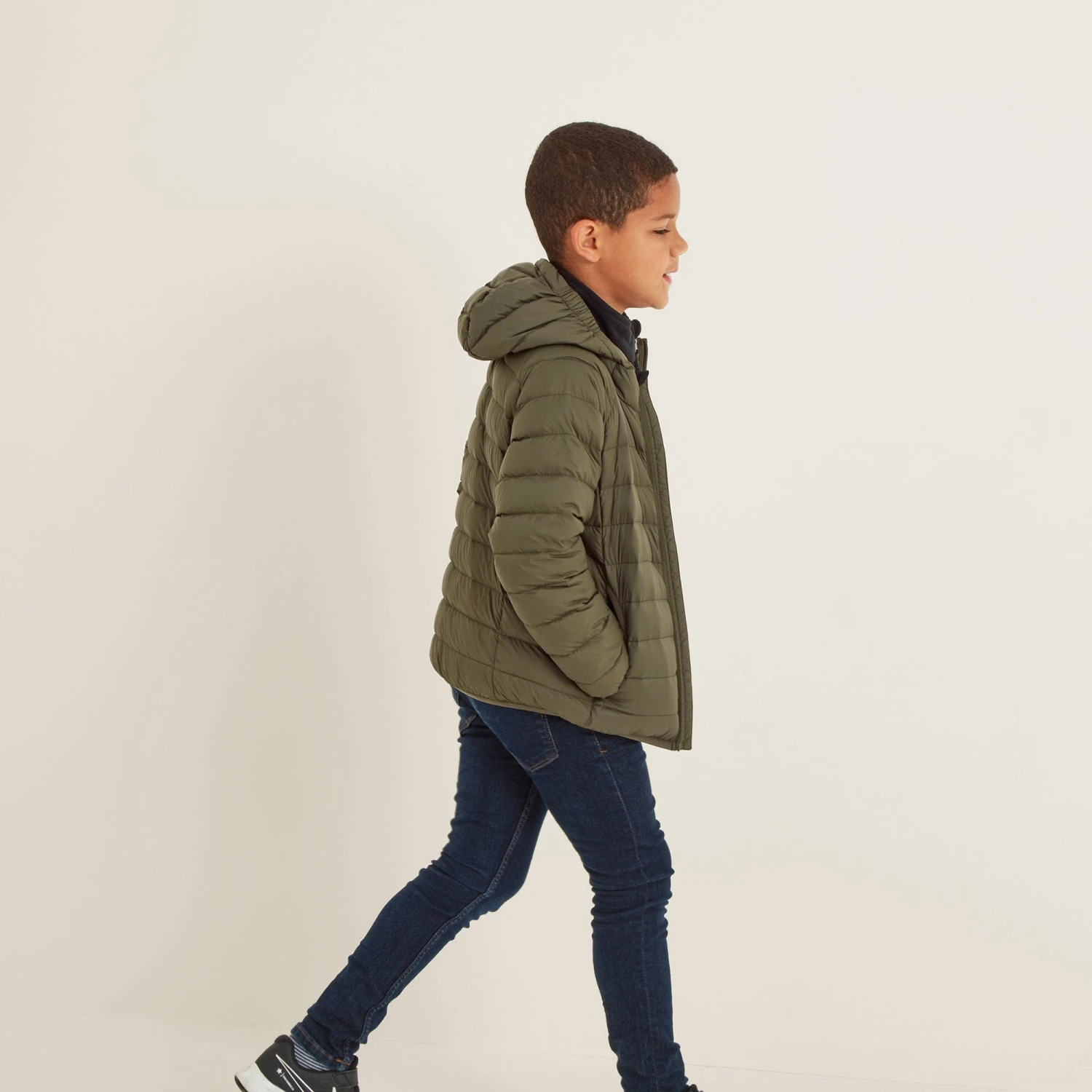 Midsley Kids Down Jacket - Khaki 4 Midsley Kids Down Jacket - Khaki - Image 2