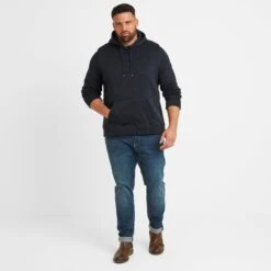 Mosby Mens Knitlook Fleece Hoody - Dark Indigo -Fashion General Store 61856 MOSBY001 1 36a06953 4100 492e a6d0 9d184a391251