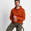 Mosby Mens Knitlook Fleece Hoody - Dark Orange Marl -Fashion General Store 61856 MOSBY007 6