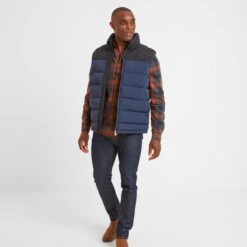 Murton Mens Insulated Padded Gilet - Dark Indigo/Black -Fashion General Store 61856 MURT002 1