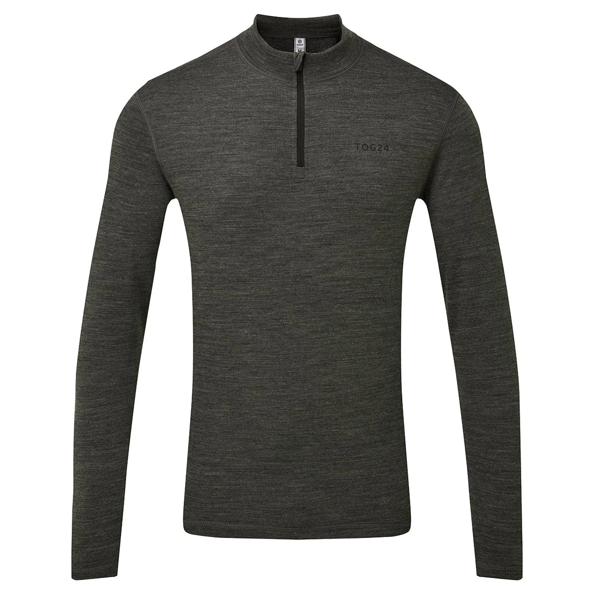 Nevis Mens Merino Base Layer Zip Neck - Grey Marl 5 Nevis Mens Merino Base Layer Zip Neck - Grey Marl - Image 3