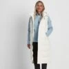 Newall Womens Long Padded Gilet - Vanilla -Fashion General Store 61856 NEWA301 1