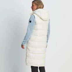 Newall Womens Long Padded Gilet - Vanilla -Fashion General Store 61856 NEWA301 3