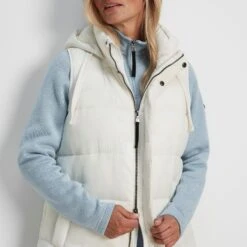 Newall Womens Long Padded Gilet - Vanilla -Fashion General Store 61856 NEWA301 5