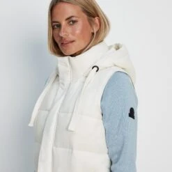Newall Womens Long Padded Gilet - Vanilla -Fashion General Store 61856 NEWA301 6