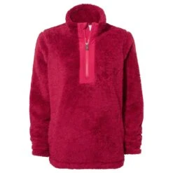 Norrell Womens Teddy Half Zip Fleece - Raspberry Marl -Fashion General Store 61856 NORR301