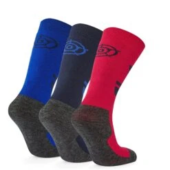 Oberau Kids 3 Pack Wool Blend Ski Socks - Dark Indigo/Royal Blue/Dark Pink -Fashion General Store 61856 OBER925 Back