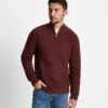 Orion Mens Zip Neck Jumper - Port 1 Orion Mens Zip Neck Jumper - Port -Fashion General Store 61856 ORION001 2