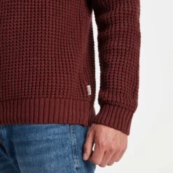Orion Mens Zip Neck Jumper - Port -Fashion General Store 61856 ORION001 5