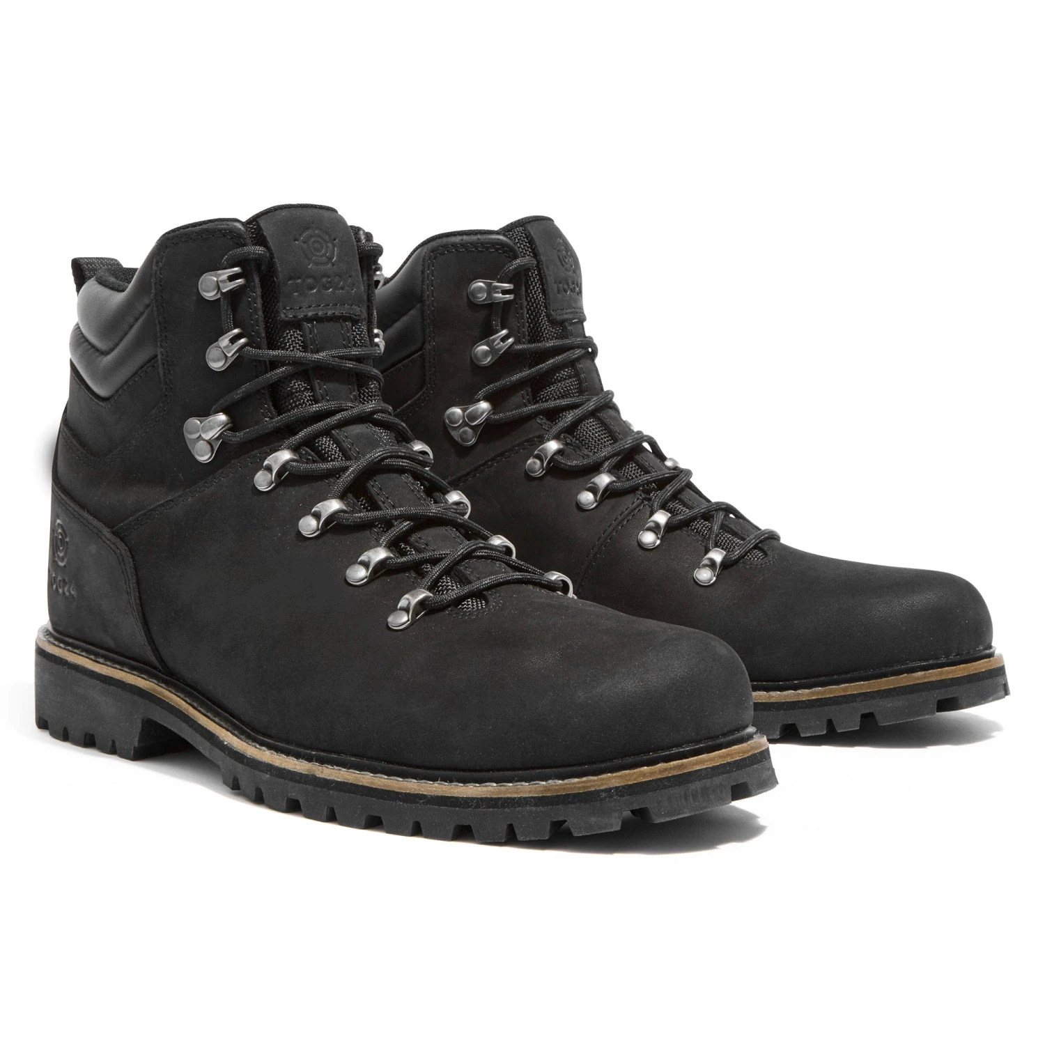Outback Mens Leather Walking Boots - Black 6 Outback Mens Leather Walking Boots - Black - Image 4