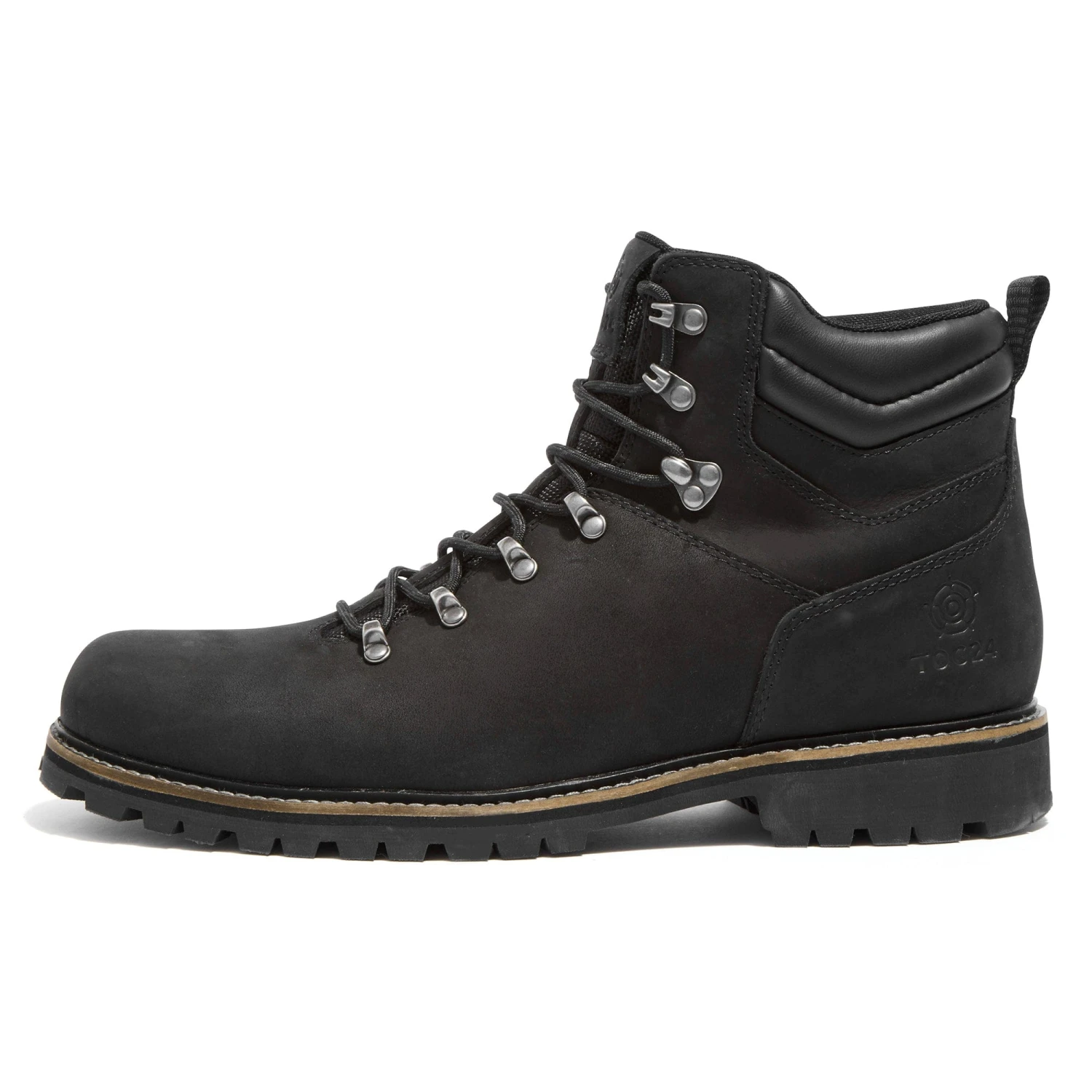 Outback Mens Leather Walking Boots - Black 4 Outback Mens Leather Walking Boots - Black - Image 2
