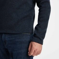 Pearson Mens Knitlook Quarter Zip Fleece - Dark Indigo Marl -Fashion General Store 61856 PEAR008 5