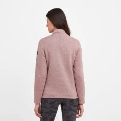 Pearson Womens Knitlook Quarter Zip Fleece - Faded Pink -Fashion General Store 61856 PEAR303 3