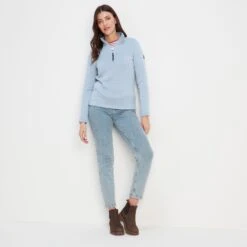 Pearson Womens Knitlook Quarter Zip Fleece - Ice Blue Marl -Fashion General Store 61856 PEAR307 5 477ba72b 37b8 4ead b761 b0194ec33093