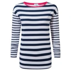 Pippa Womens Long Sleeve T-Shirt - Optic White/Starry Night -Fashion General Store 61856 PIPPA300