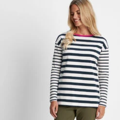 Pippa Womens Long Sleeve T-Shirt - Optic White/Starry Night -Fashion General Store 61856 PIPPA300 1