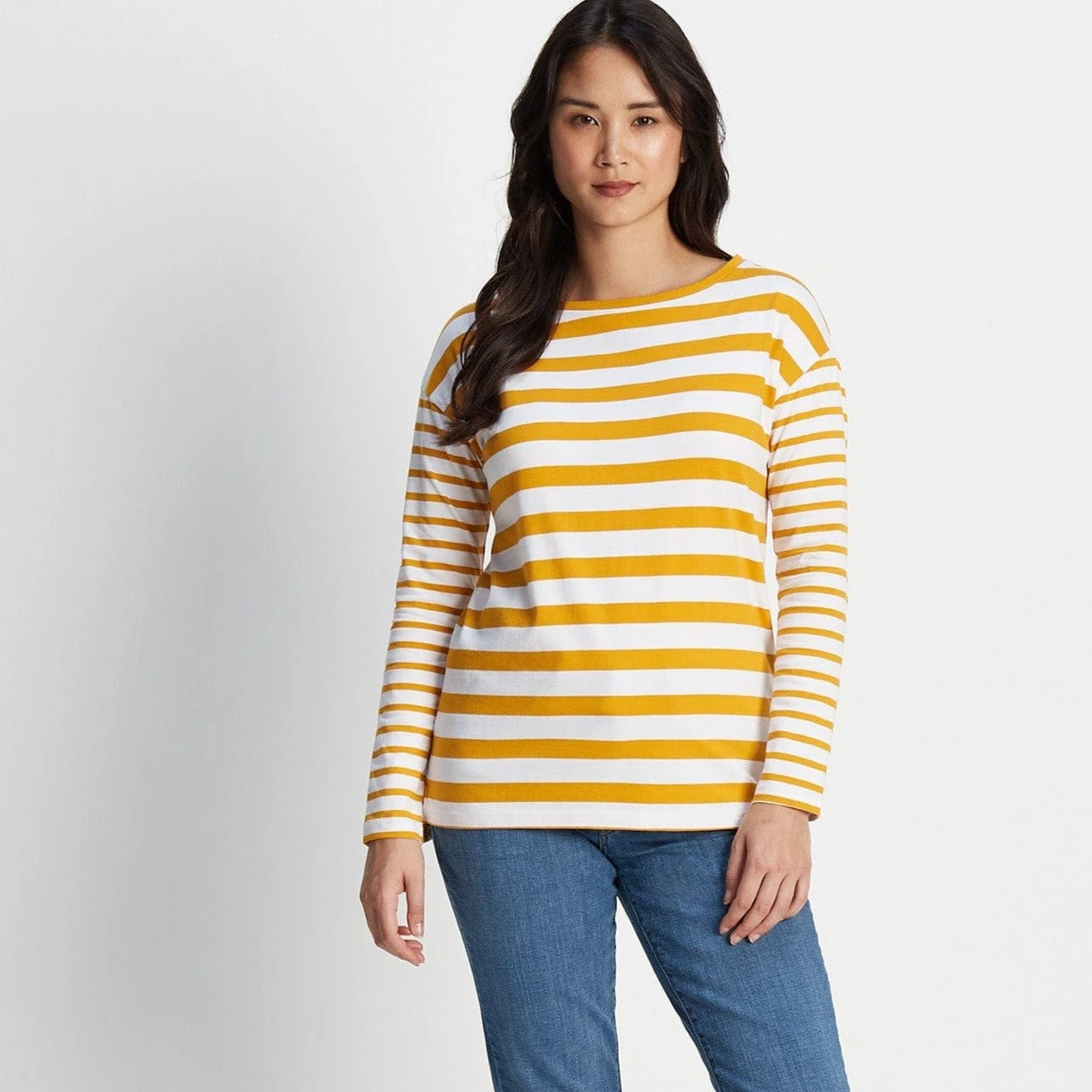 Pippa Womens Long Sleeve T-Shirt - Golden Yellow/Optic White 6 Pippa Womens Long Sleeve T-Shirt - Golden Yellow/Optic White - Image 4