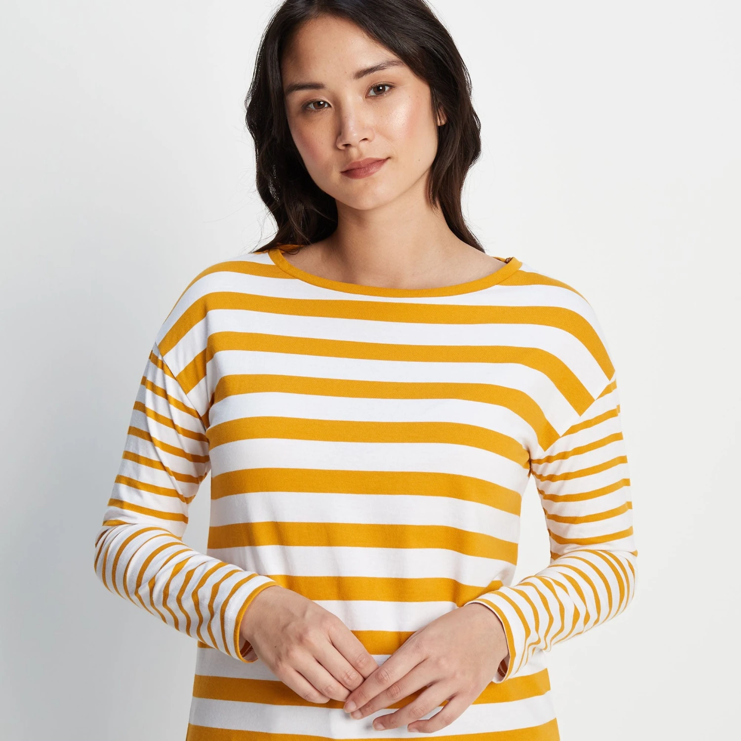 Pippa Womens Long Sleeve T-Shirt - Golden Yellow/Optic White 7 Pippa Womens Long Sleeve T-Shirt - Golden Yellow/Optic White - Image 5
