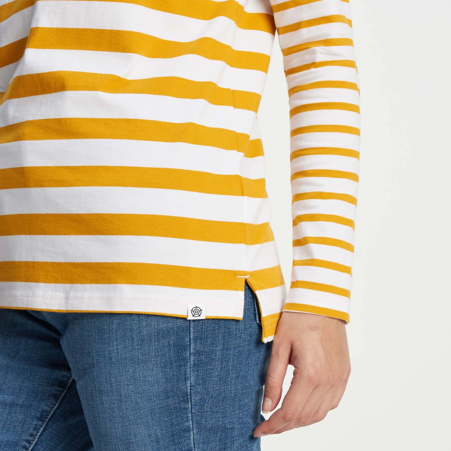 Pippa Womens Long Sleeve T-Shirt - Golden Yellow/Optic White 8 Pippa Womens Long Sleeve T-Shirt - Golden Yellow/Optic White - Image 6