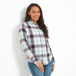 Raya Womens Long Sleeve Shirt - Dark Indigo Check -Fashion General Store 61856 RAYA300 3