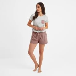 Relax Womens Pyjama Short Set - Faded Pink