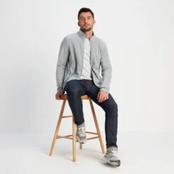 Revive Mens Fleece Jacket - Moon Grey -Fashion General Store 61856 REVJ003 7