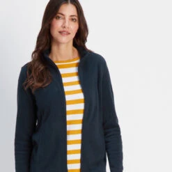 Revive Womens Fleece Jacket - Dark Indigo -Fashion General Store 61856 REVJ301 1