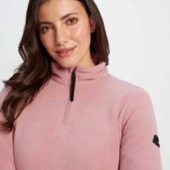 Revive Womens Quarter Zip Fleece - Faded Pink -Fashion General Store 61856 REVJ302 4