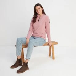 Revive Womens Quarter Zip Fleece - Faded Pink -Fashion General Store 61856 REVJ302 7