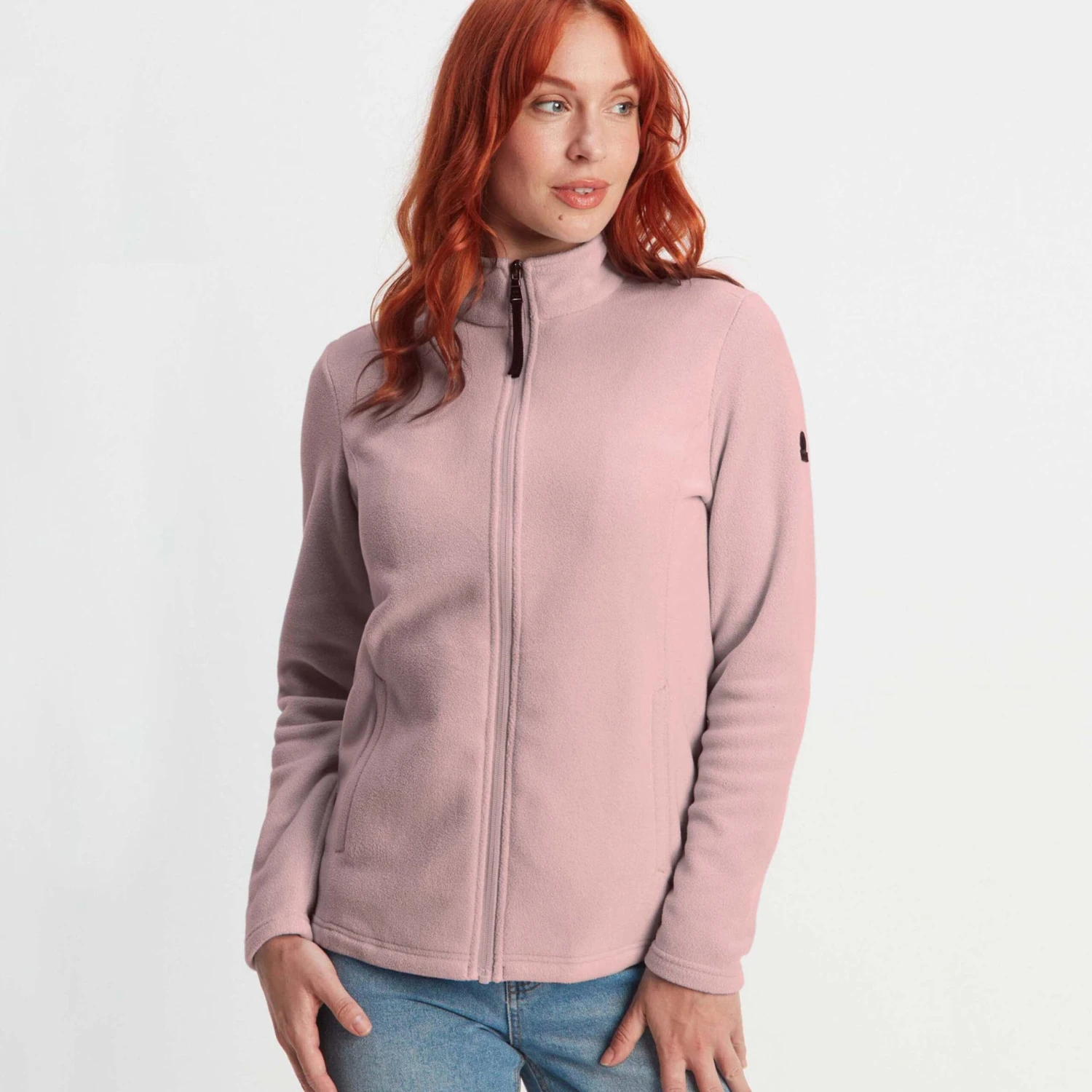 Revive Womens Fleece Jacket - Faded Pink 3 Revive Womens Fleece Jacket - Faded Pink