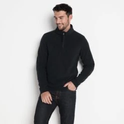 Revive Mens Quarter Zip Fleece - Black -Fashion General Store 61856 REVZ001 5