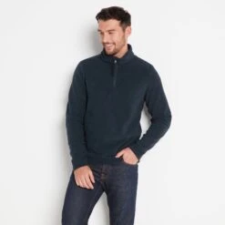 Revive Mens Quarter Zip Fleece - Dark Indigo -Fashion General Store 61856 REVZ002 5