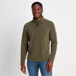 Revive Mens Quarter Zip Fleece - Khaki 10 Revive Mens Quarter Zip Fleece - Khaki -Fashion General Store 61856 REVZ003 1