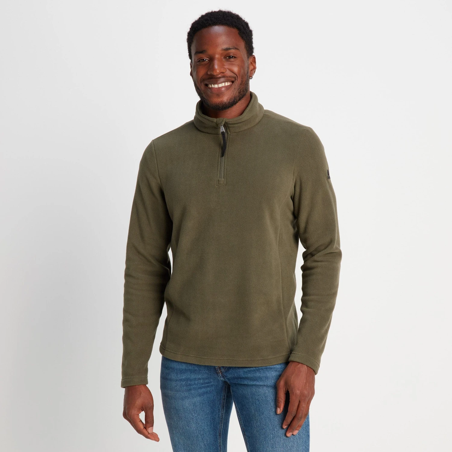 Revive Mens Quarter Zip Fleece - Khaki 5 Revive Mens Quarter Zip Fleece - Khaki - Image 3