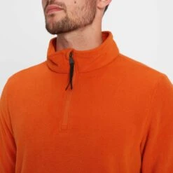 Revive Mens Quarter Zip Fleece - Dark Orange -Fashion General Store 61856 REVZ004 4